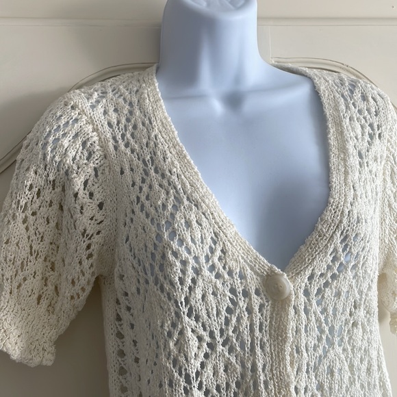 CROCHET KNIT SWEATER - Picture 2 of 3